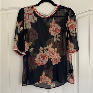 A New Day sheer floral blouse